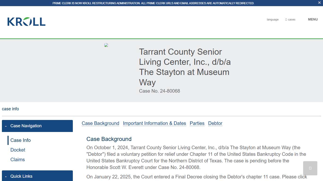 Kroll Restructuring Administration